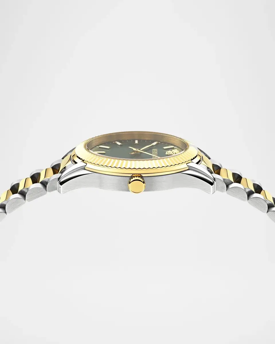 Versace Apodis 34mm Two-Tone Green Dial Bracelet Watch | Thumbnail 4 Versace Apodis 34mm Two-Tone Green Dial Bracelet Watch | Thumbnail 4