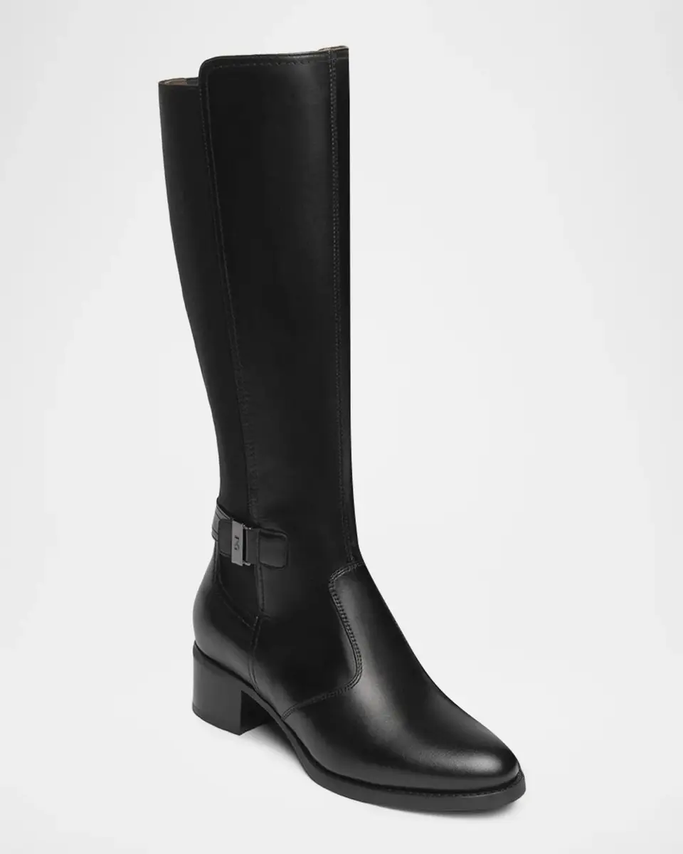 NeroGiardini 40mm Leather Knee-High Boots | Thumbnail 2 NeroGiardini 40mm Leather Knee-High Boots | Thumbnail 2