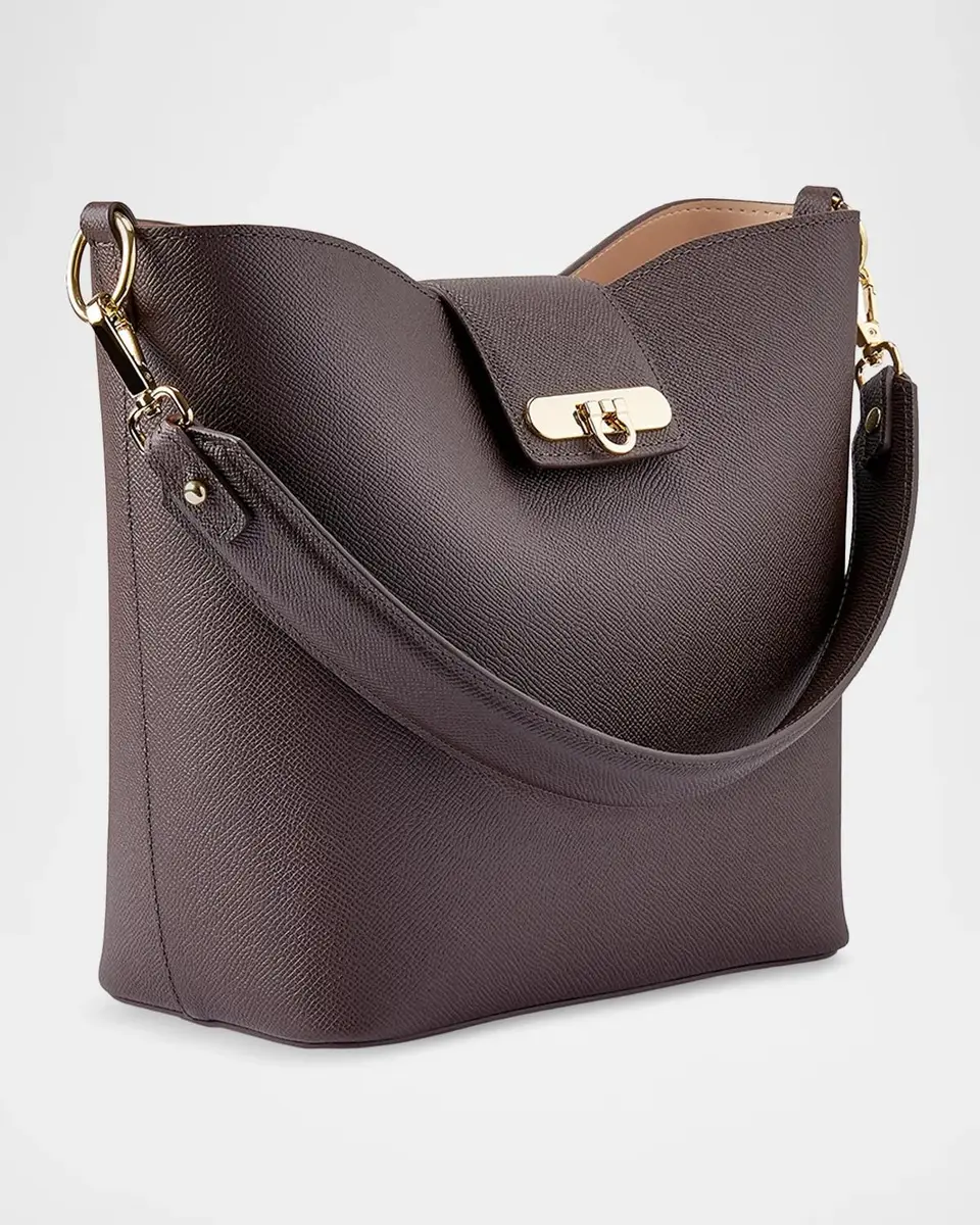 GiGi New York Isabel Grain Leather Bucket Bag | Thumbnail 2