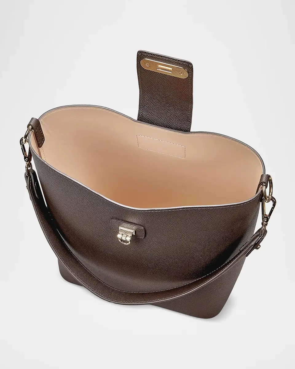 GiGi New York Isabel Grain Leather Bucket Bag | Thumbnail 3