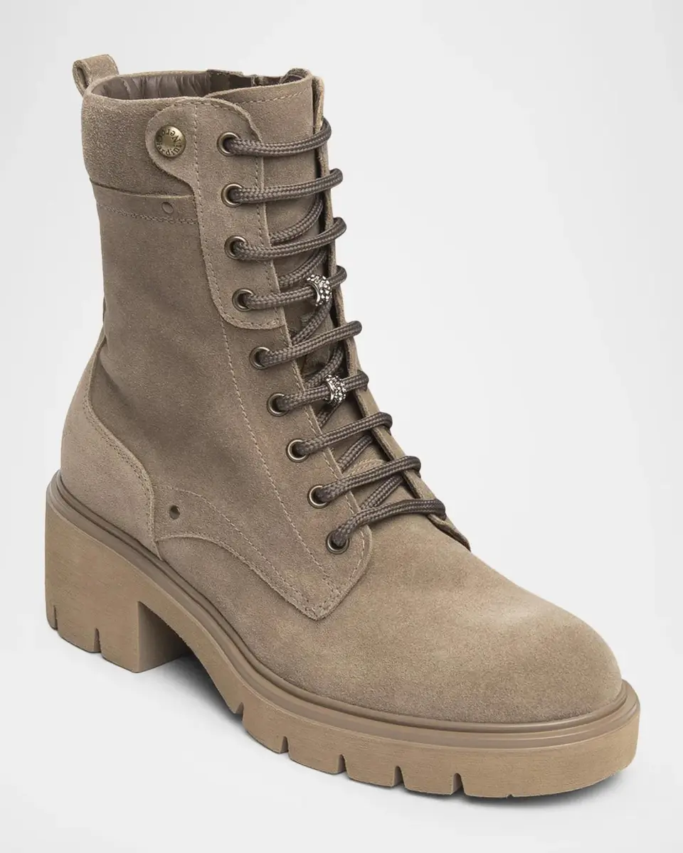 NeroGiardini 60mm Suede Combat Boots | Thumbnail 2 NeroGiardini 60mm Suede Combat Boots | Thumbnail 2