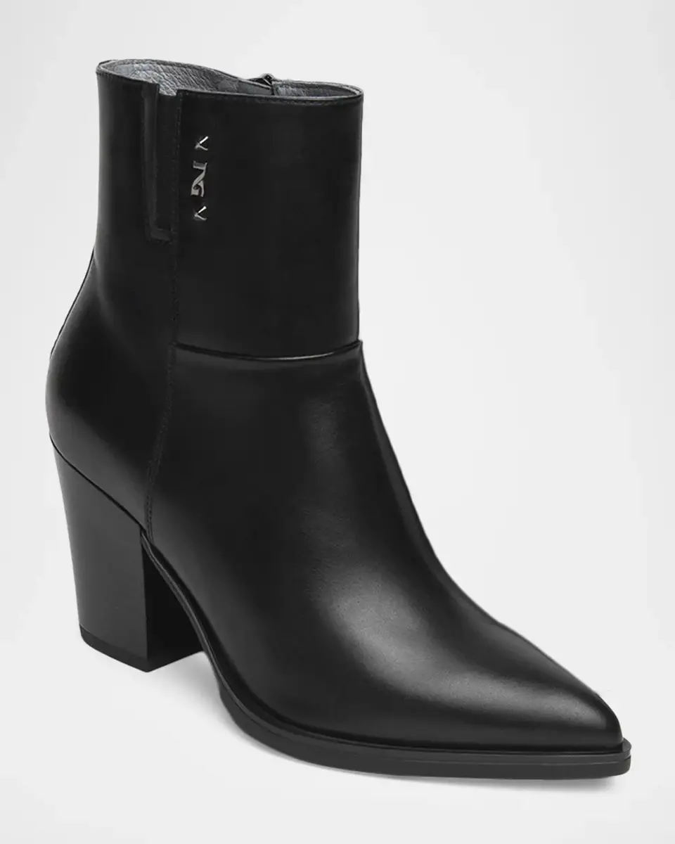 NeroGiardini 80mm Leather Western Ankle Boots | Thumbnail 2 NeroGiardini 80mm Leather Western Ankle Boots | Thumbnail 2