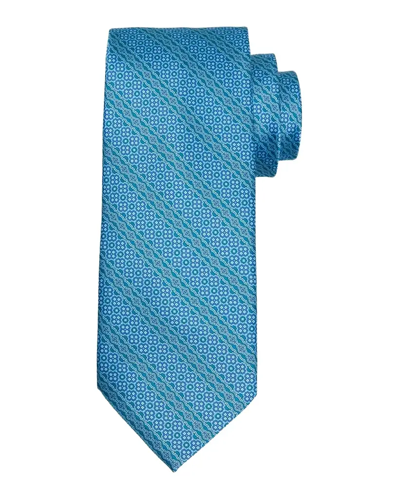Men's Geometrics Diagonal Silk Tie Men's Geometrics Diagonal Silk Tie