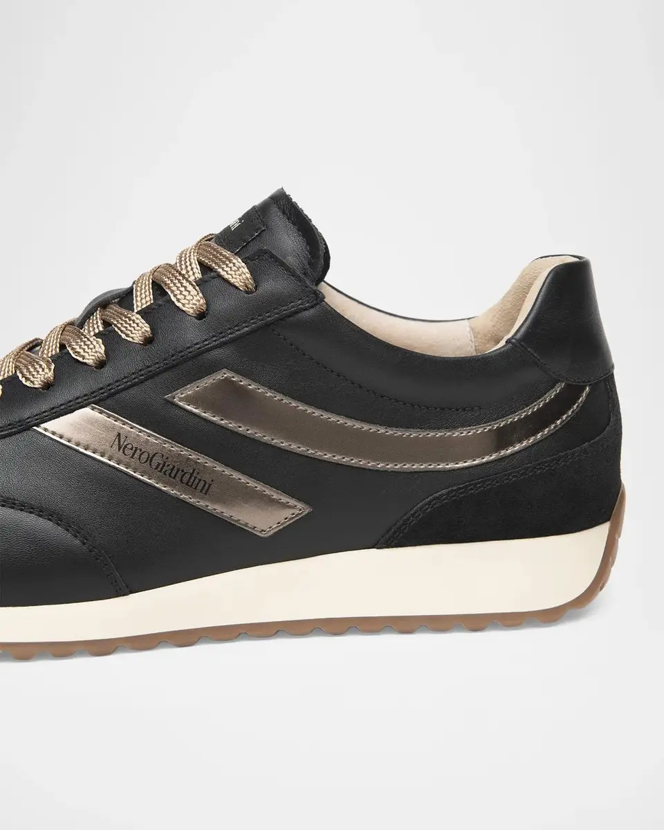 NeroGiardini Retro Leather Runner Sneakers | Thumbnail 3
