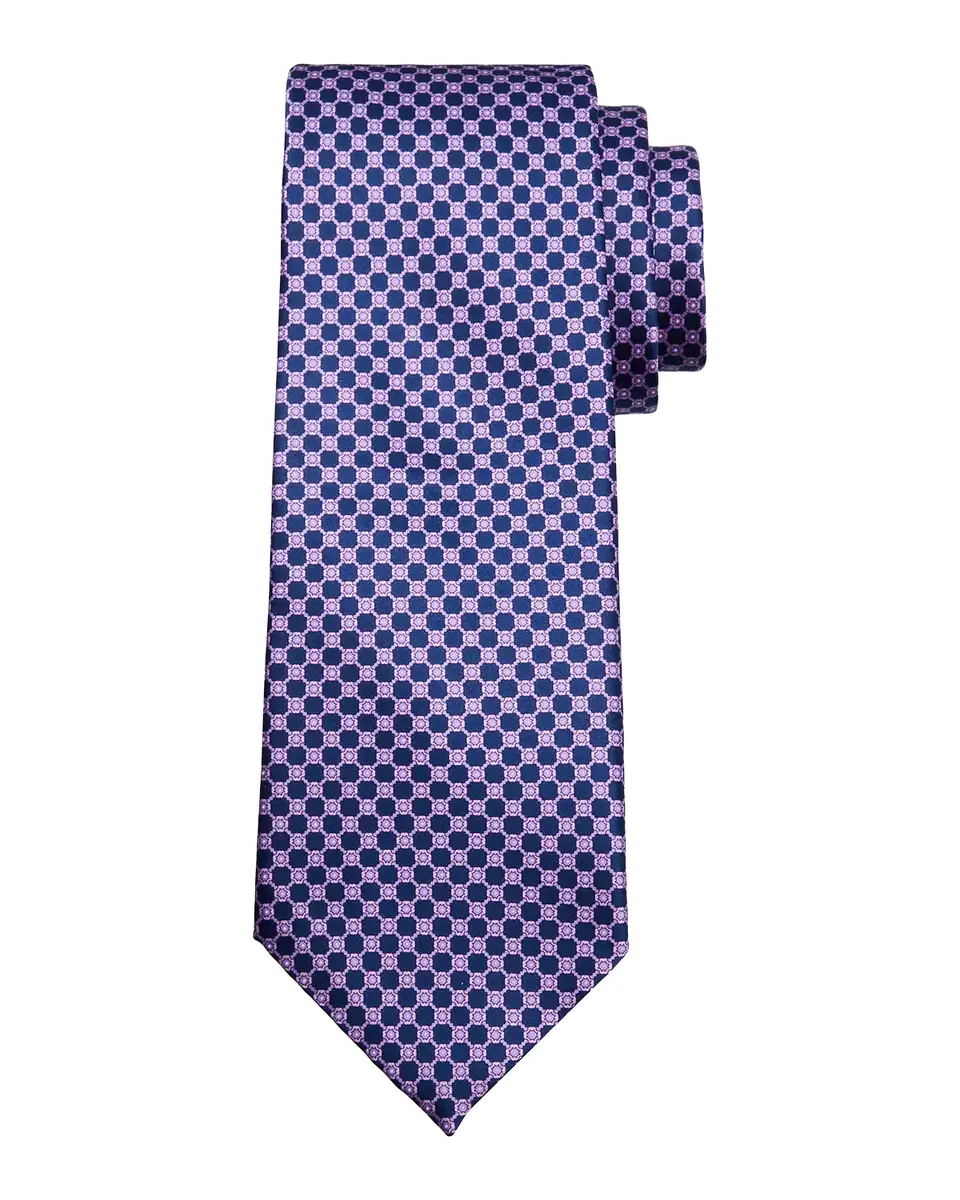 Stefano Ricci Men's Grid Check Square Silk Tie | Thumbnail 2 Stefano Ricci Men's Grid Check Square Silk Tie | Thumbnail 2