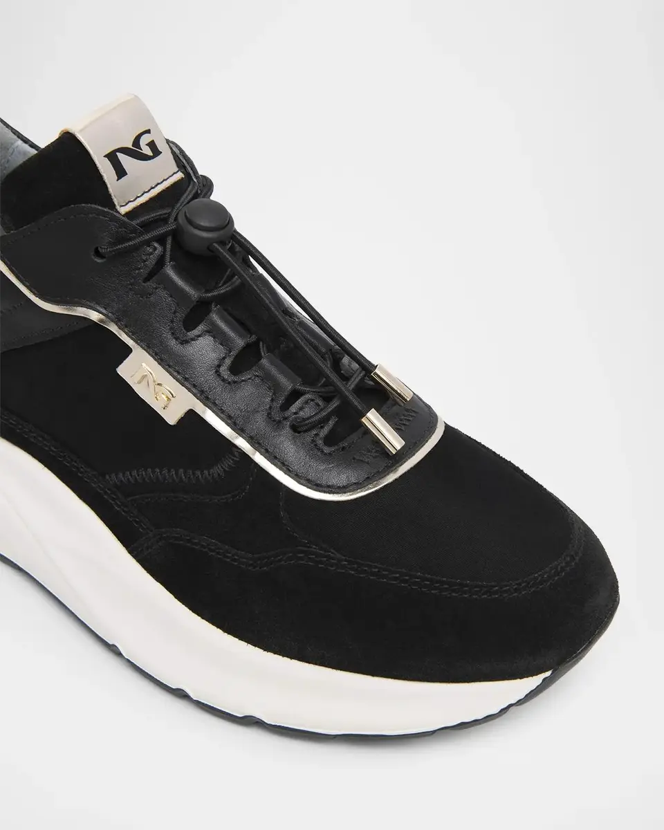 NeroGiardini Bungee Drawcord Suede Sneakers | Thumbnail 3