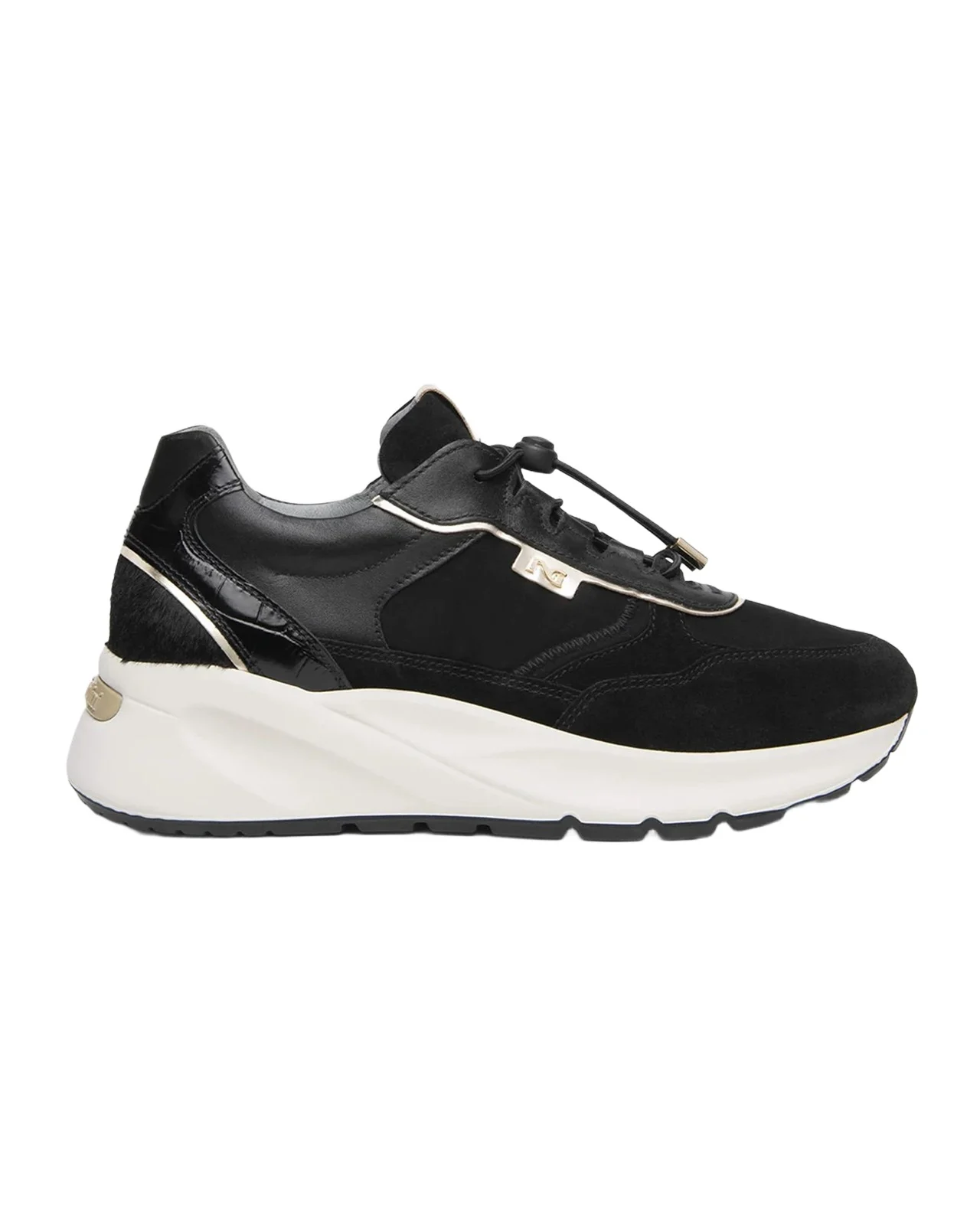 NeroGiardini Bungee Drawcord Suede Sneakers