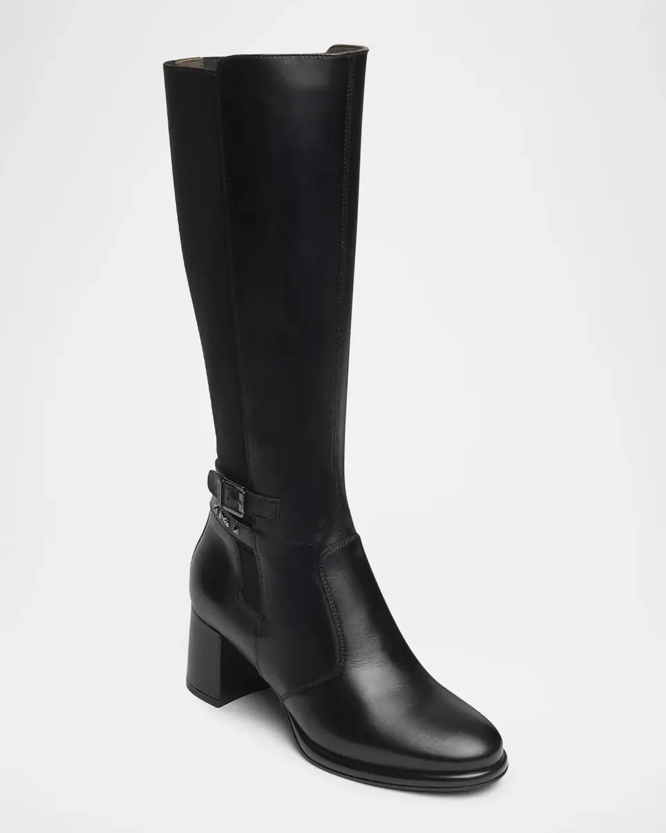NeroGiardini 60mm Buckle Strap Leather Knee-High Boots | Thumbnail 2