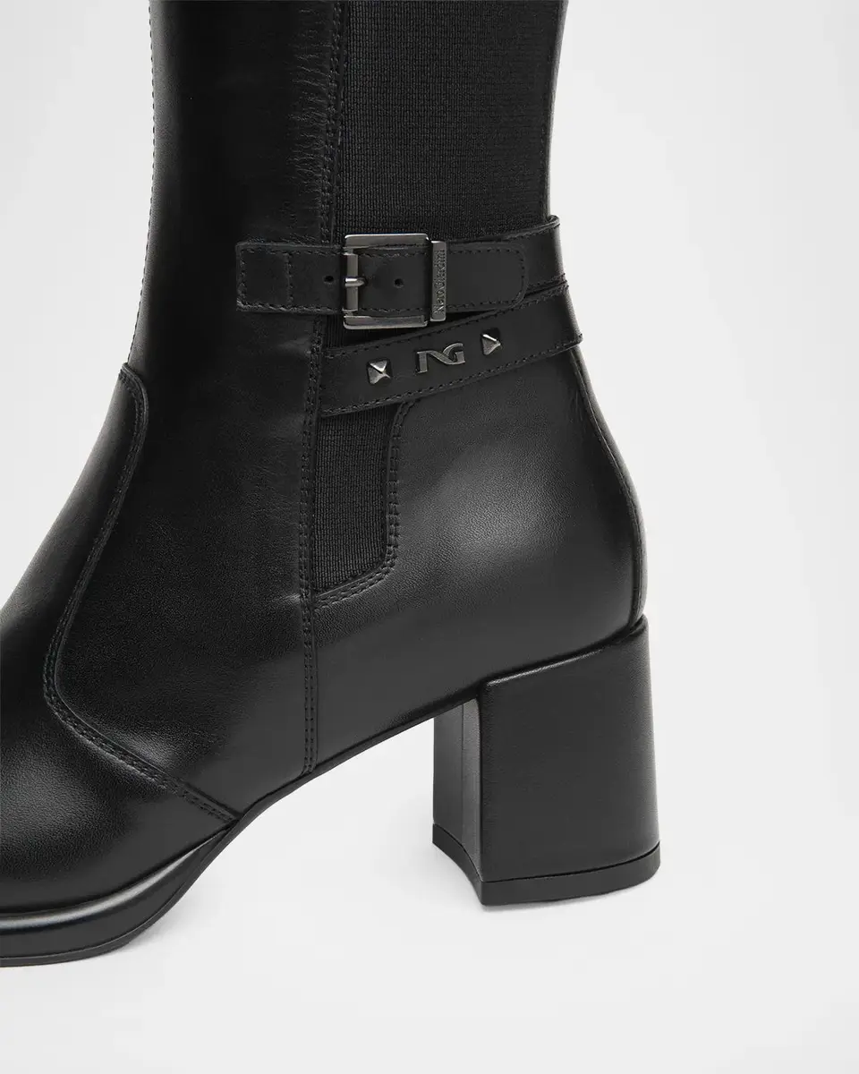 NeroGiardini 60mm Buckle Strap Leather Knee-High Boots | Thumbnail 3