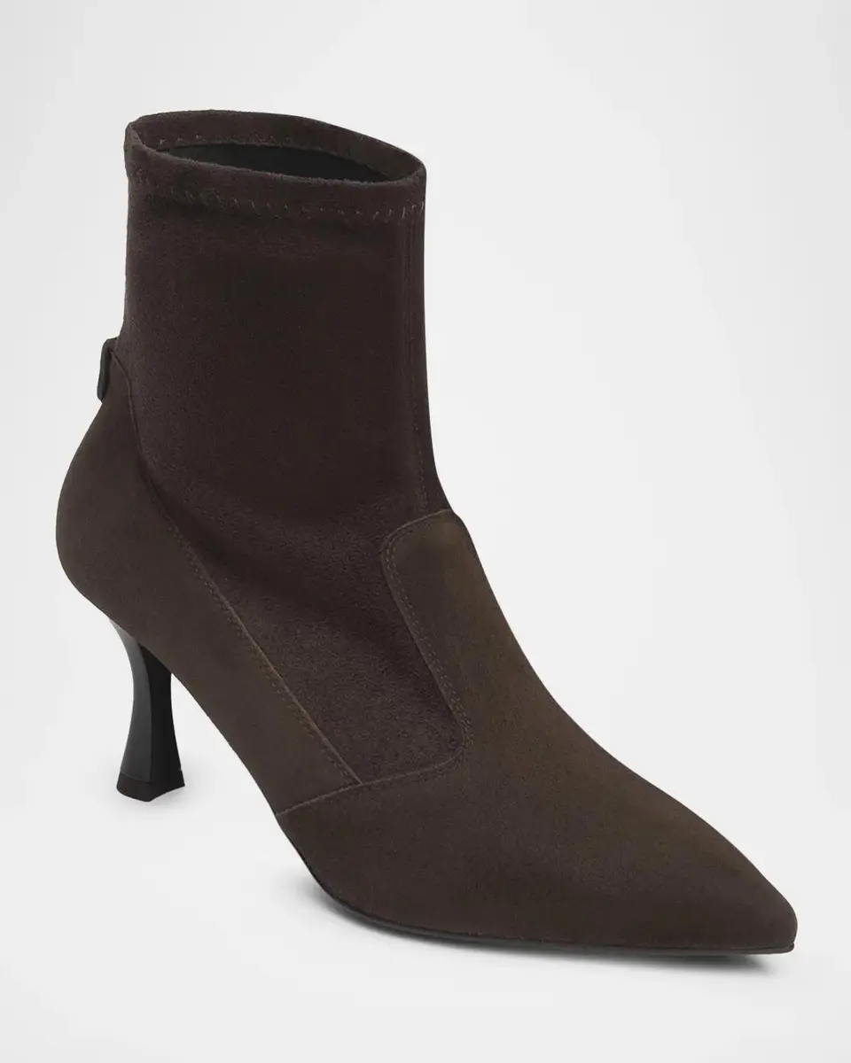 NeroGiardini 75mm Suede Pointed-Toe Booties | Thumbnail 2
