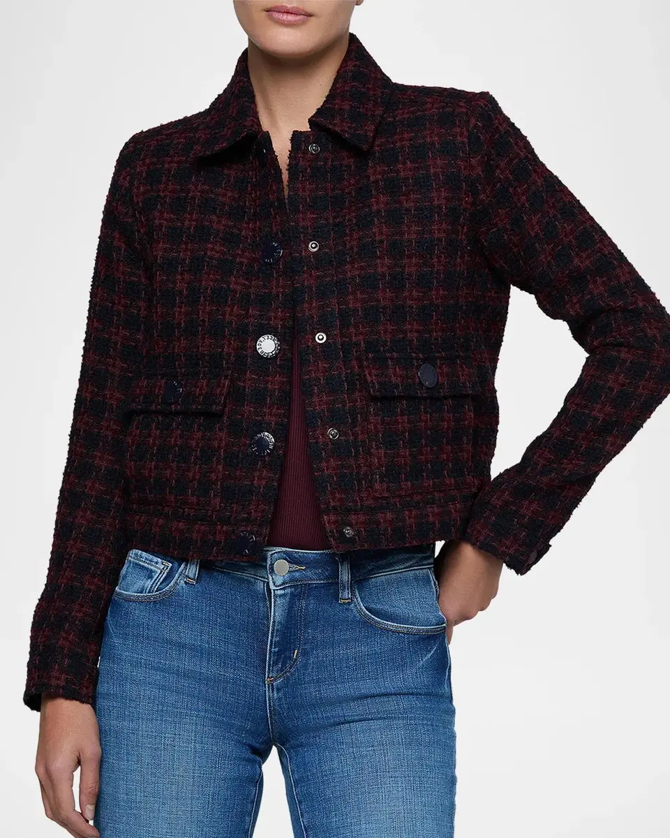 L'Agence Nyx Tweed Crop Jacket | Thumbnail 4 L'Agence Nyx Tweed Crop Jacket | Thumbnail 4