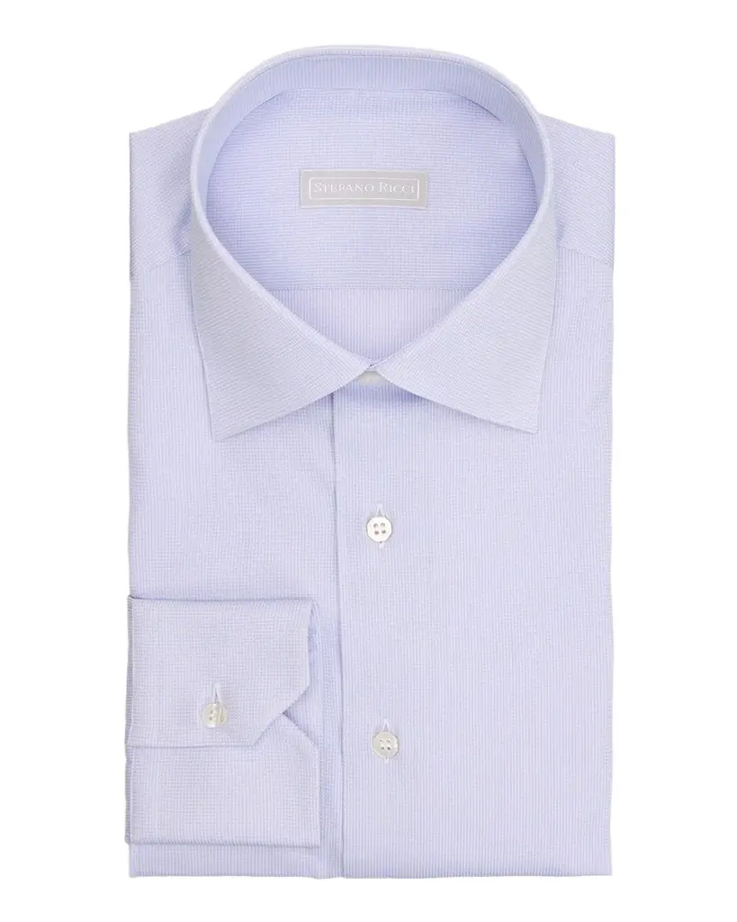 Men's Textured Solid Grid Check Dress Shirt Men's Textured Solid Grid Check Dress Shirt