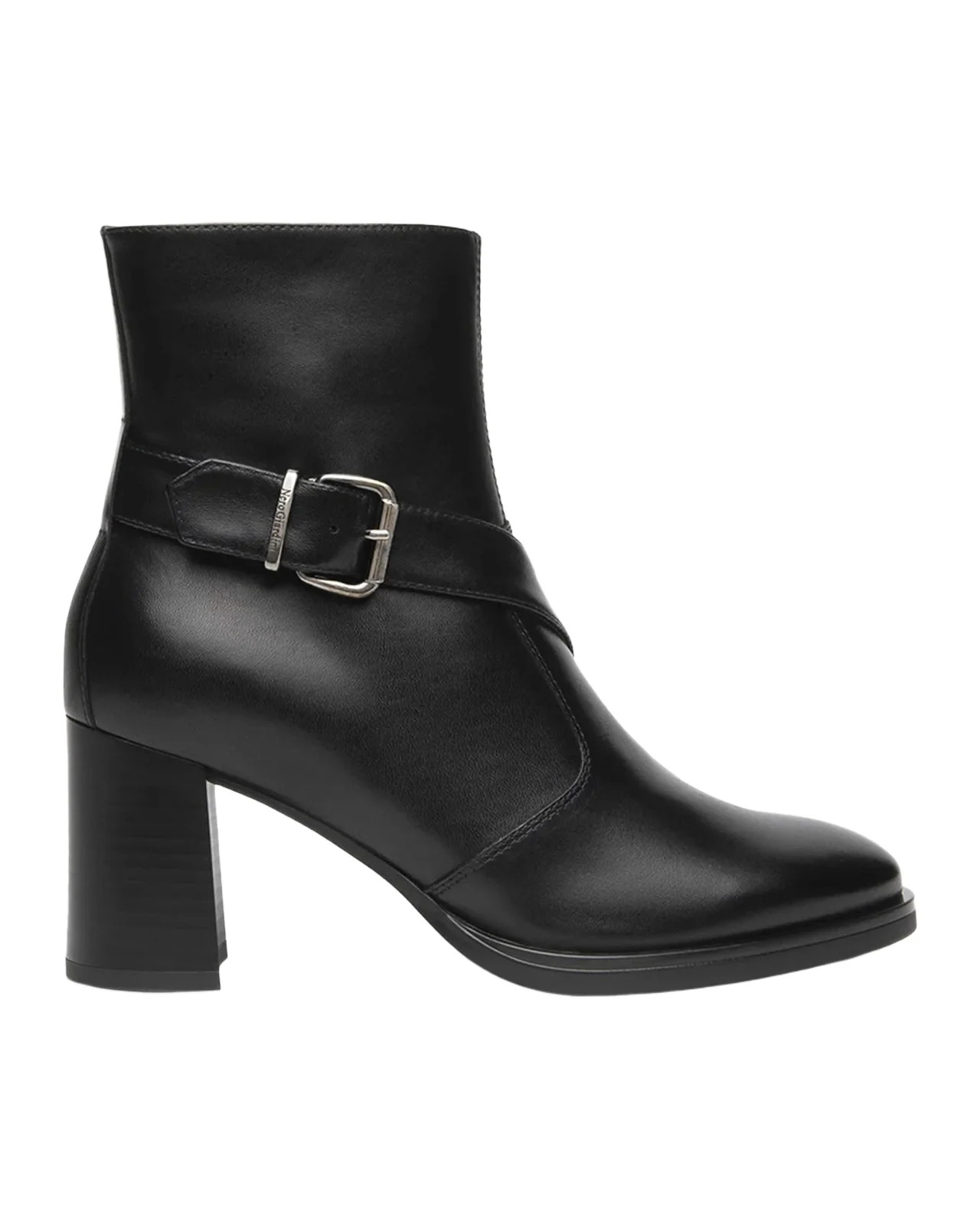 NeroGiardini 75mm Buckled Leather Ankle Boots