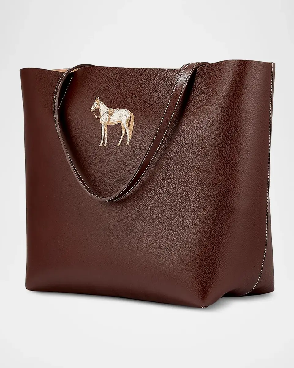 GiGi New York Melissa Bamber X : The Equestrian Edition Hunter Horse Leather Tote | Thumbnail 2