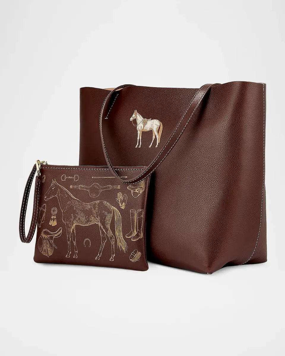 GiGi New York Melissa Bamber X : The Equestrian Edition Hunter Horse Leather Tote | Thumbnail 4