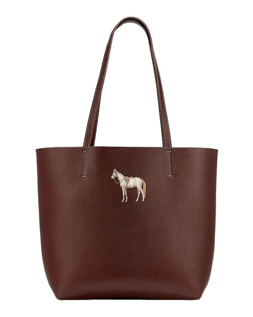 Melissa Bamber X : The Equestrian Edition Hunter Horse Leather Tote Melissa Bamber X : The Equestrian Edition Hunter Horse Leather Tote