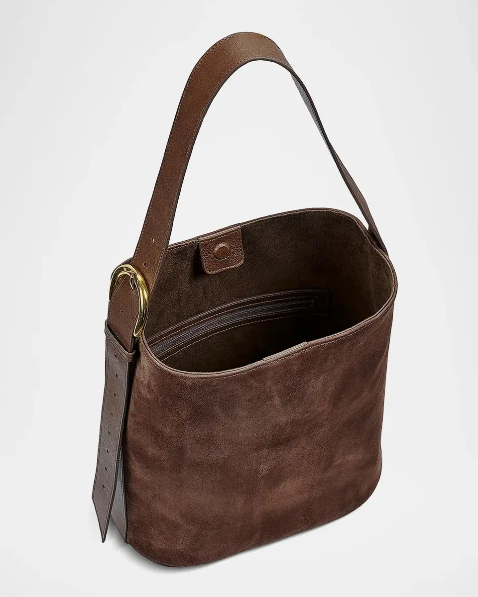 GiGi New York Avery Suede Bucket Bag | Thumbnail 3