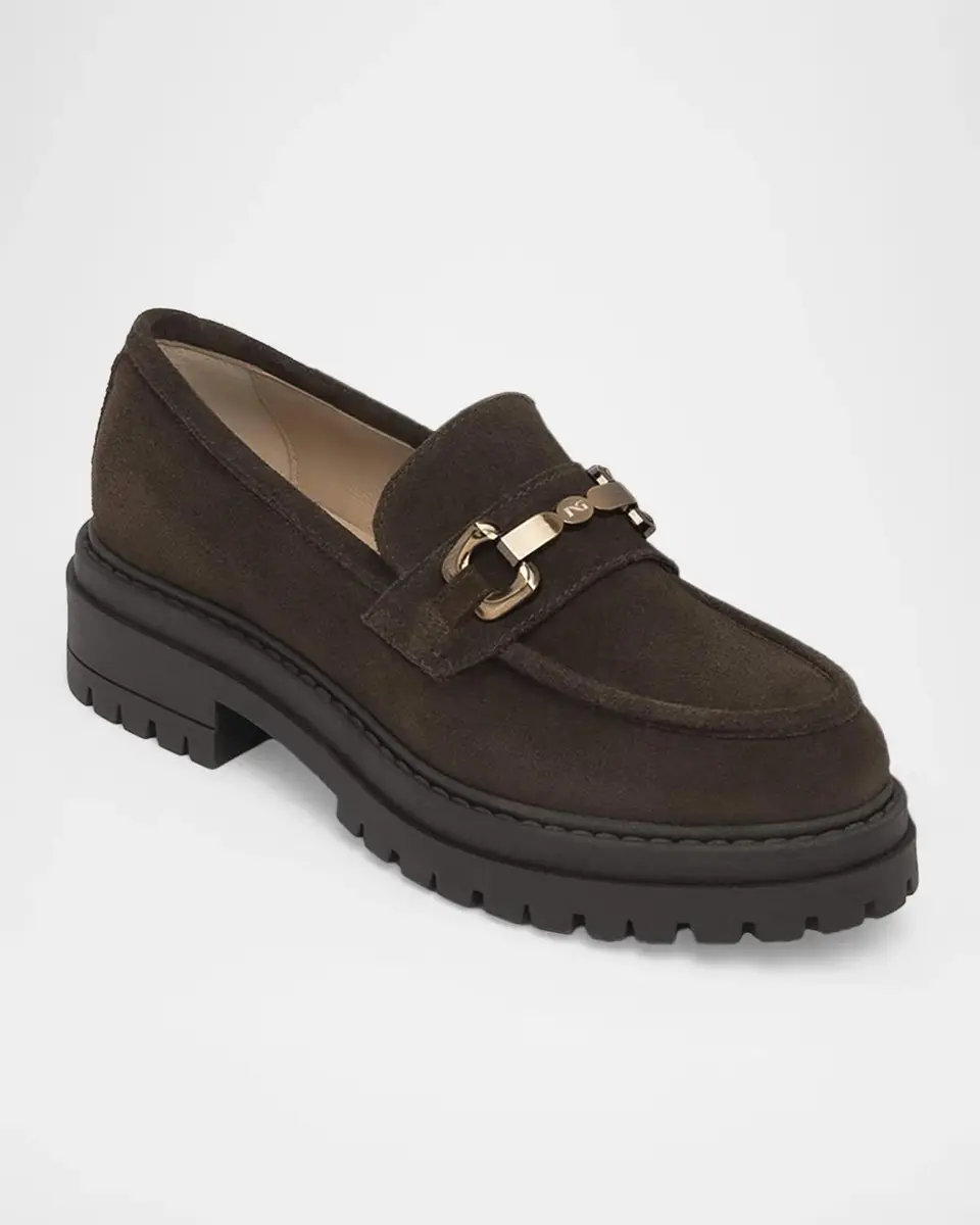 NeroGiardini 40mm Suede Horsebit Loafers | Thumbnail 2 NeroGiardini 40mm Suede Horsebit Loafers | Thumbnail 2