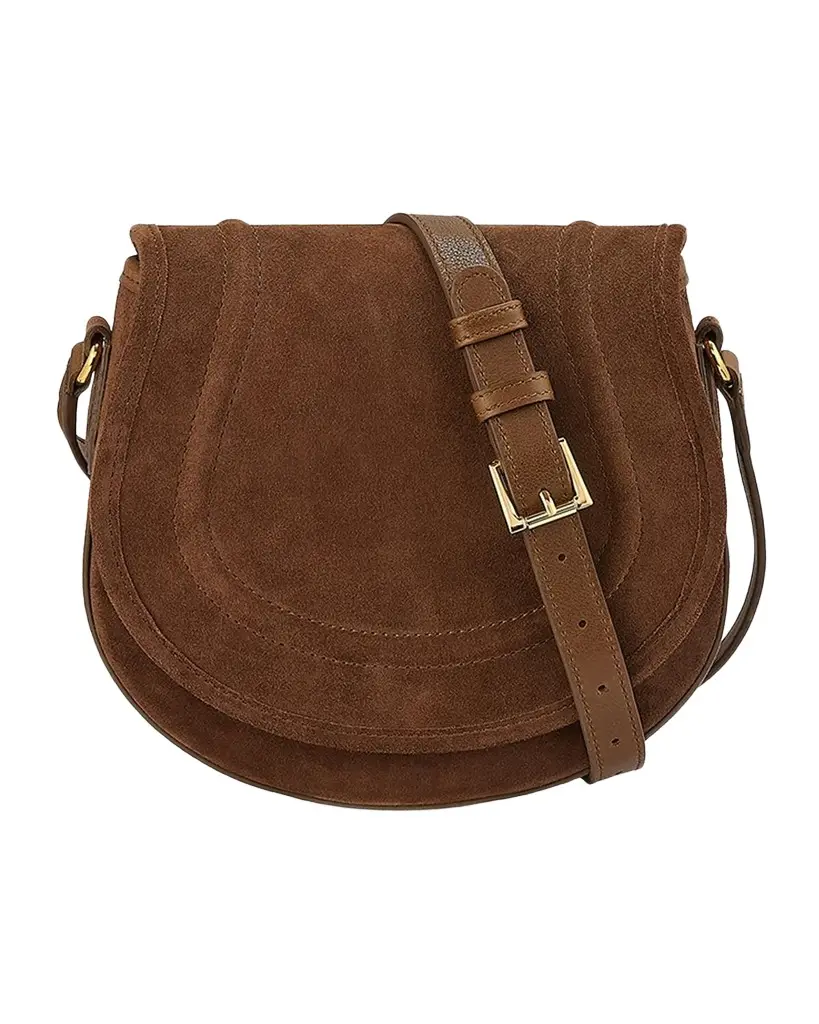 GiGi New York Jenni Suede Saddle Crossbody Bag