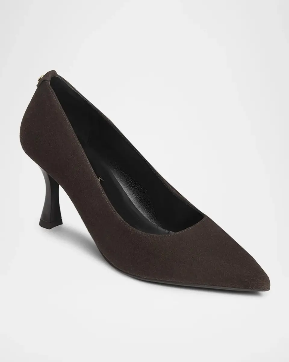 NeroGiardini 75mm Suede Mid-Heel Pumps | Thumbnail 2