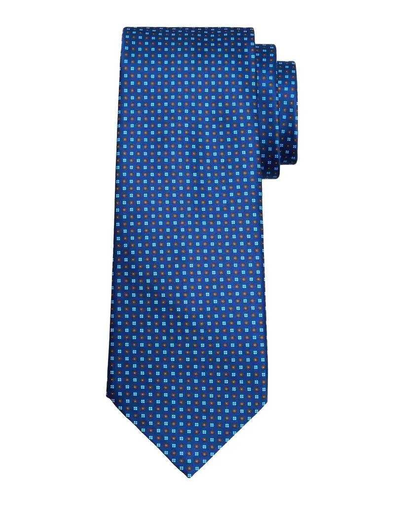 Men's Diamond-Print Silk Tie