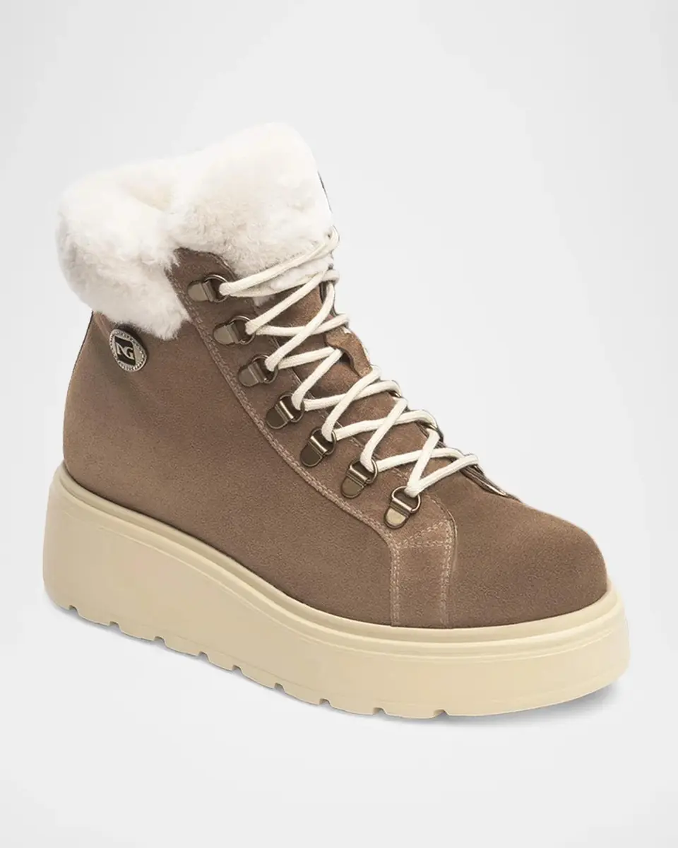 NeroGiardini Faux Fur-Lined Suede Hiker Boots | Thumbnail 2 NeroGiardini Faux Fur-Lined Suede Hiker Boots | Thumbnail 2