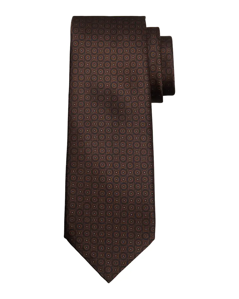 Stefano Ricci Men's Circle-Print Silk Tie | Thumbnail 2 Stefano Ricci Men's Circle-Print Silk Tie | Thumbnail 2