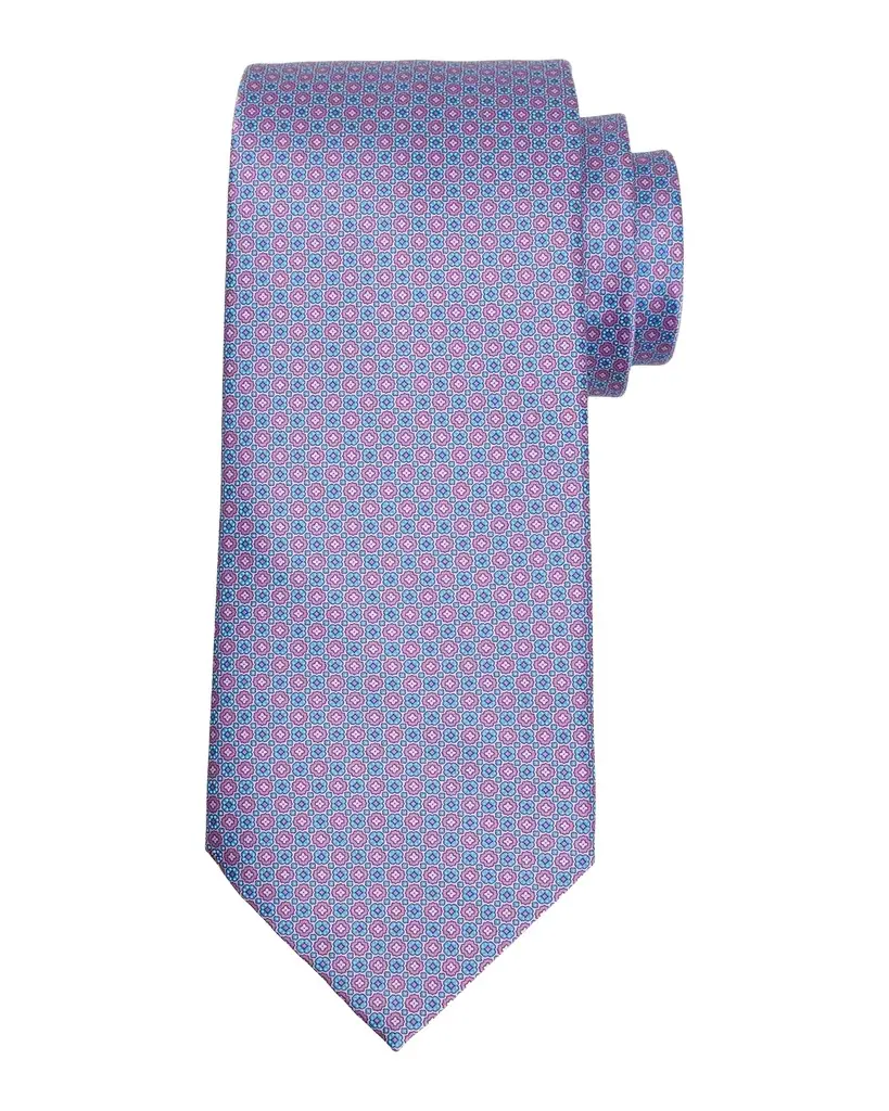 Stefano Ricci Men's Micro-Alternating Geometric Silk Tie