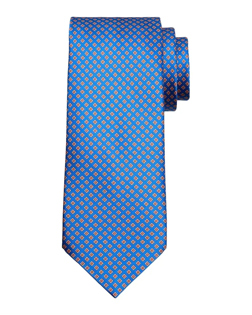 Men's Square-Print Silk Tie