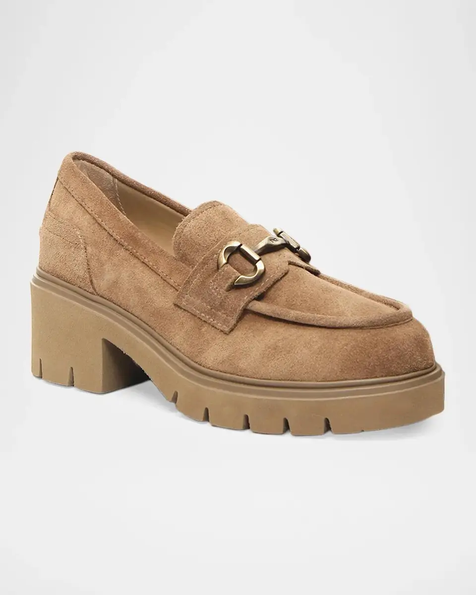 NeroGiardini 60mm Suede Bit Loafers | Thumbnail 2 NeroGiardini 60mm Suede Bit Loafers | Thumbnail 2