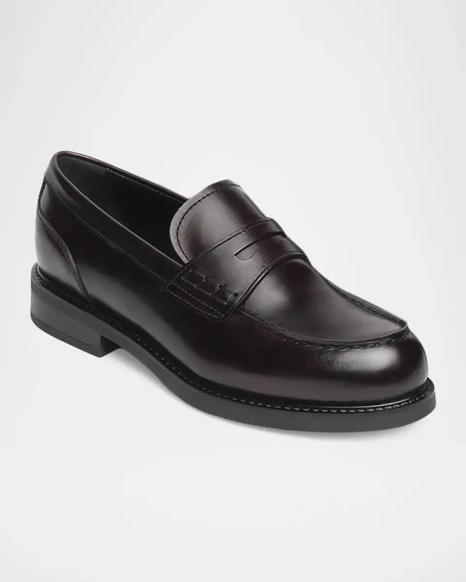 NeroGiardini Leather Penny Loafers | Thumbnail 2