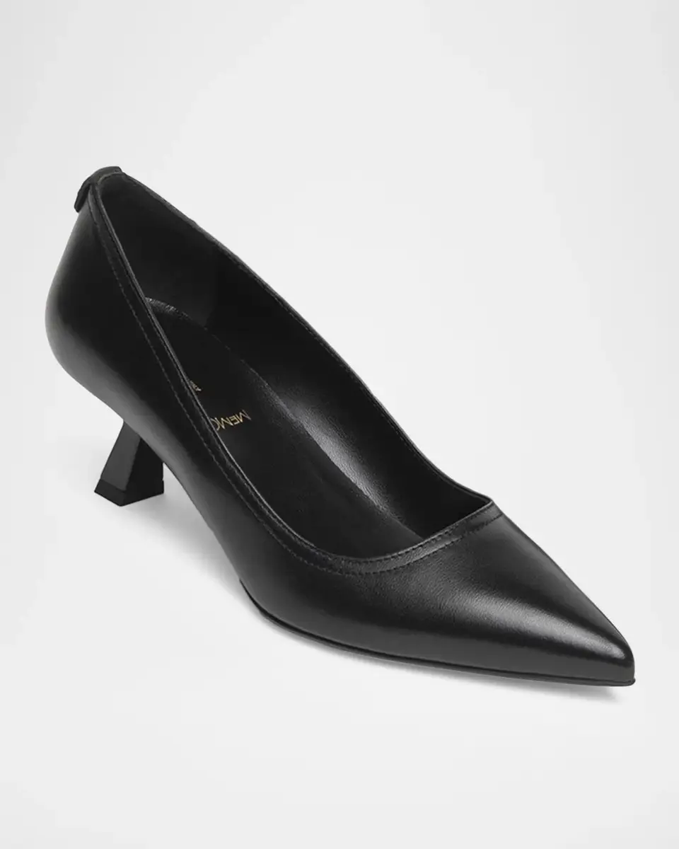 NeroGiardini 50mm Leather Mid-Heel Pumps | Thumbnail 2