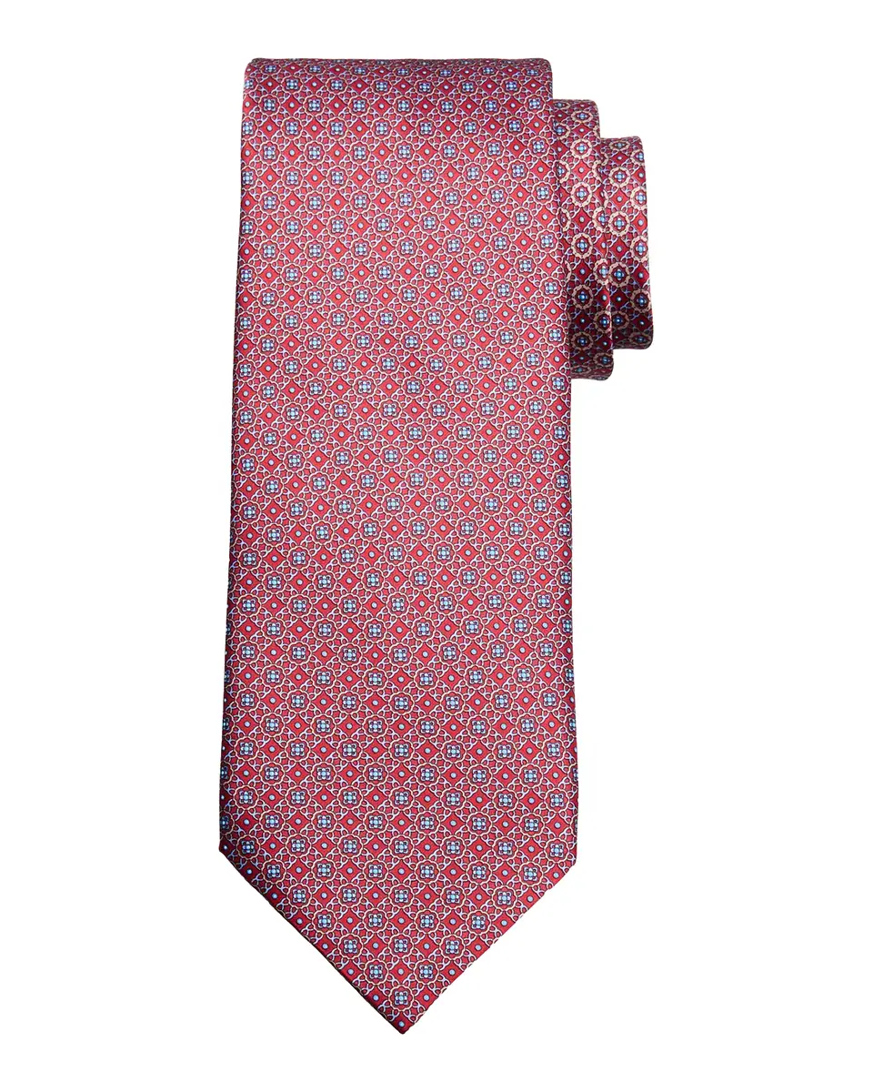 Stefano Ricci Men's Geometric Mosaic Silk Tie | Thumbnail 2 Stefano Ricci Men's Geometric Mosaic Silk Tie | Thumbnail 2