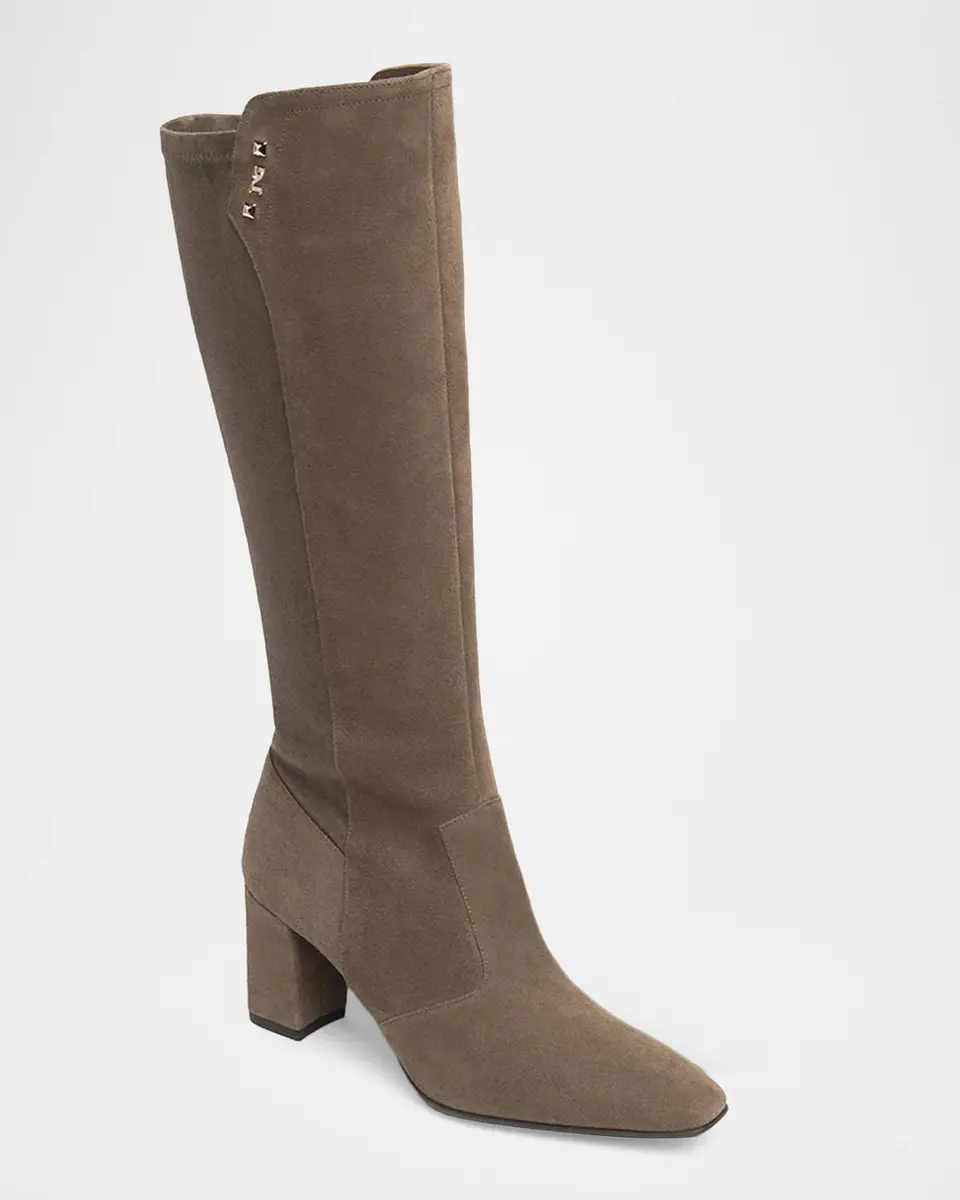 NeroGiardini 75mm Stretch Suede Knee-High Boots | Thumbnail 2 NeroGiardini 75mm Stretch Suede Knee-High Boots | Thumbnail 2