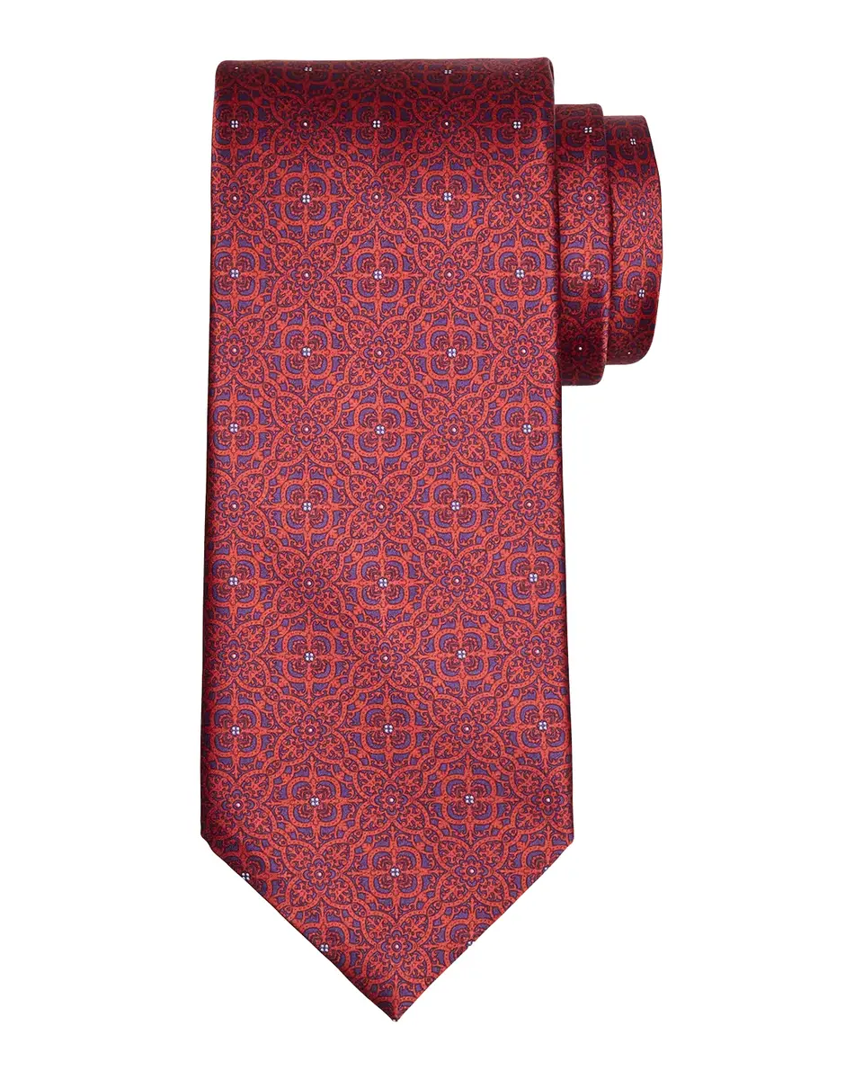 Stefano Ricci Men's Macro Mosaic Tile-Print Silk Tie | Thumbnail 2