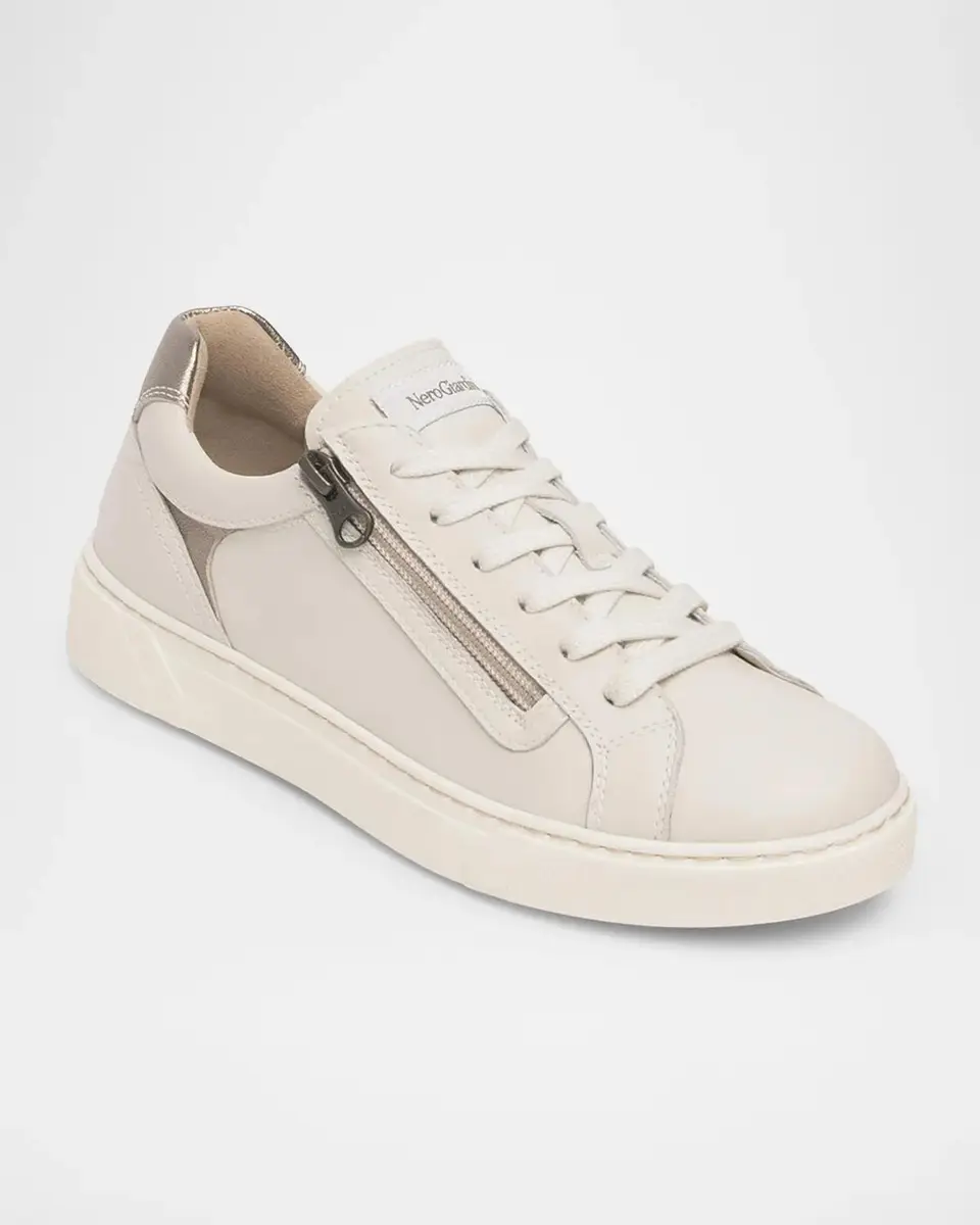 NeroGiardini Leather Low-Top Sneakers | Thumbnail 2