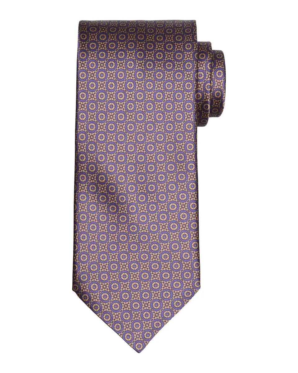Stefano Ricci Men's Circle-Print Silk Tie | Thumbnail 2 Stefano Ricci Men's Circle-Print Silk Tie | Thumbnail 2