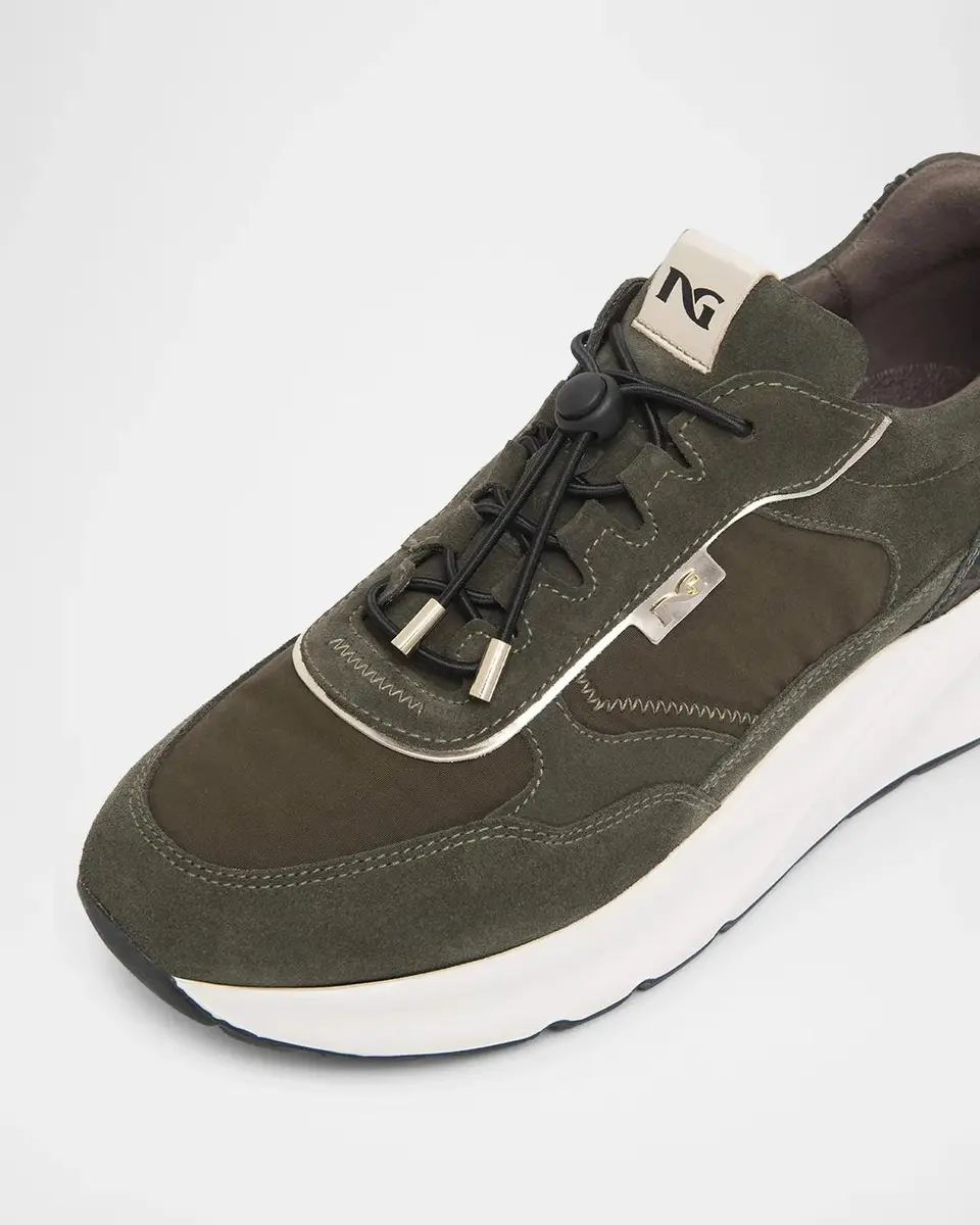 NeroGiardini Bungee Drawcord Suede Sneakers | Thumbnail 3 NeroGiardini Bungee Drawcord Suede Sneakers | Thumbnail 3