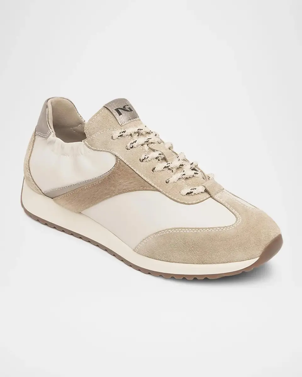 NeroGiardini Mixed Leather Low-Top Sneakers | Thumbnail 2 NeroGiardini Mixed Leather Low-Top Sneakers | Thumbnail 2