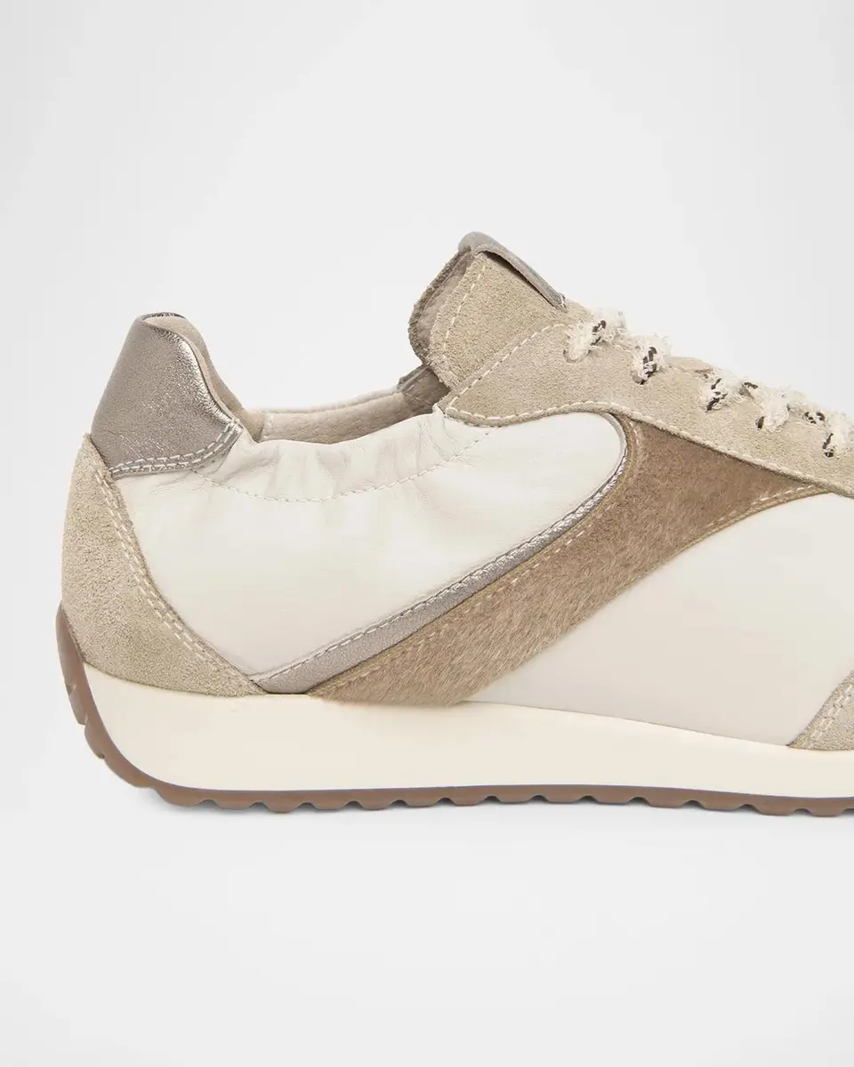 NeroGiardini Mixed Leather Low-Top Sneakers | Thumbnail 3 NeroGiardini Mixed Leather Low-Top Sneakers | Thumbnail 3