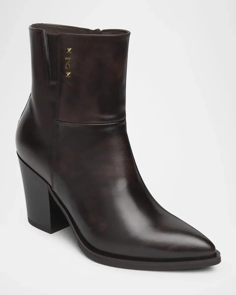 NeroGiardini 80mm Leather Western Ankle Boots | Thumbnail 2 NeroGiardini 80mm Leather Western Ankle Boots | Thumbnail 2