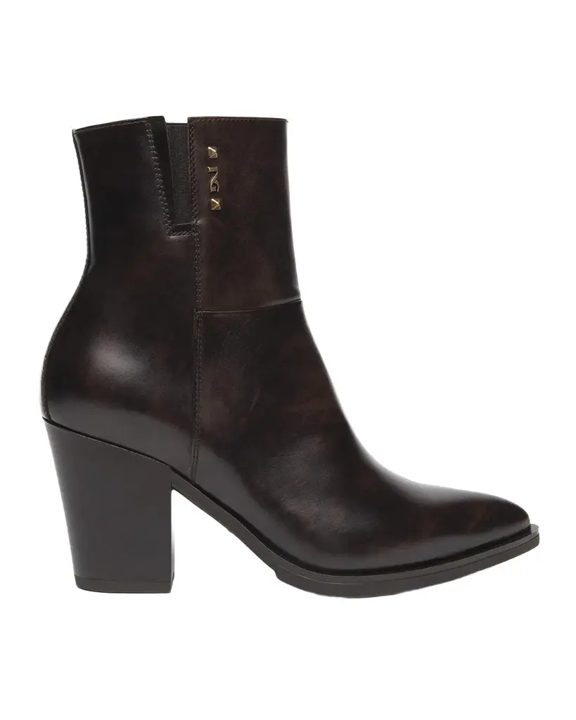 80mm Leather Western Ankle Boots 80mm Leather Western Ankle Boots
