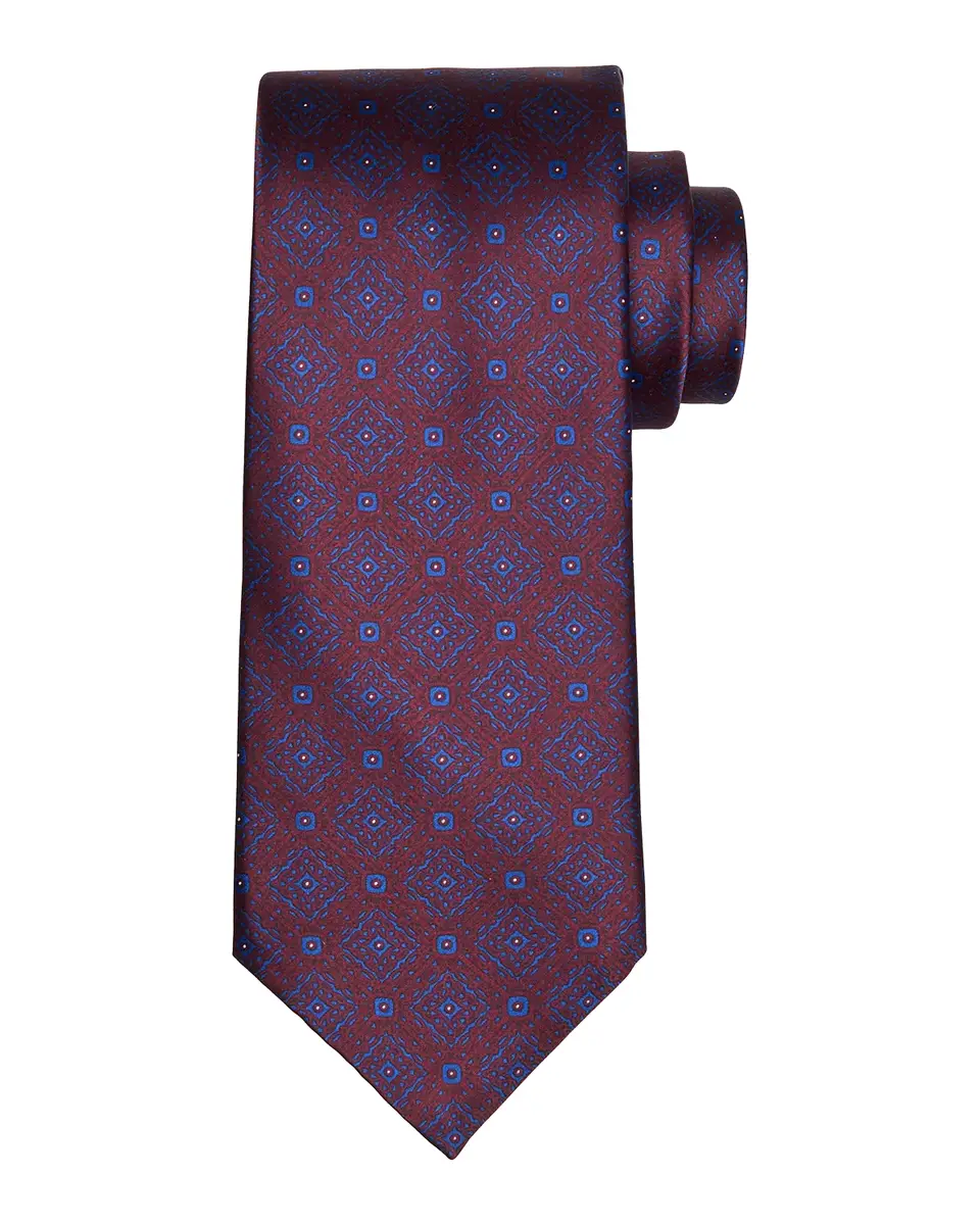 Stefano Ricci Men's Macro Mosaic-Print Silk Tie | Thumbnail 2 Stefano Ricci Men's Macro Mosaic-Print Silk Tie | Thumbnail 2