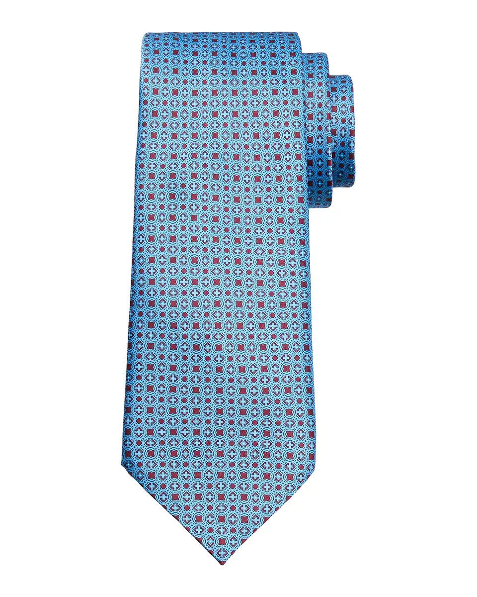 Stefano Ricci Men's Mosaic Diamond-Print Silk Tie | Thumbnail 2