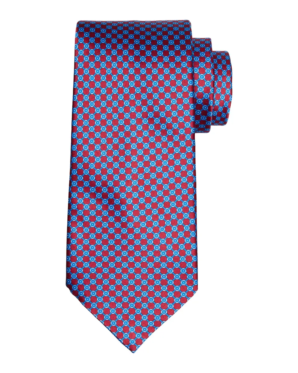 Stefano Ricci Men's Grid Check Square Silk Tie | Thumbnail 2 Stefano Ricci Men's Grid Check Square Silk Tie | Thumbnail 2