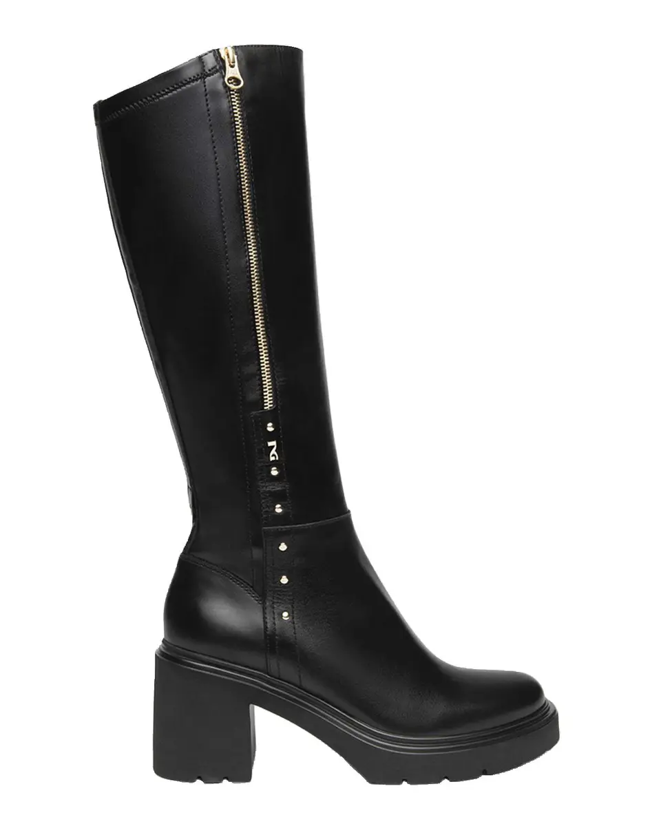 NeroGiardini 85mm Studded Leather Knee-High Boots | Thumbnail 3 NeroGiardini 85mm Studded Leather Knee-High Boots | Thumbnail 3