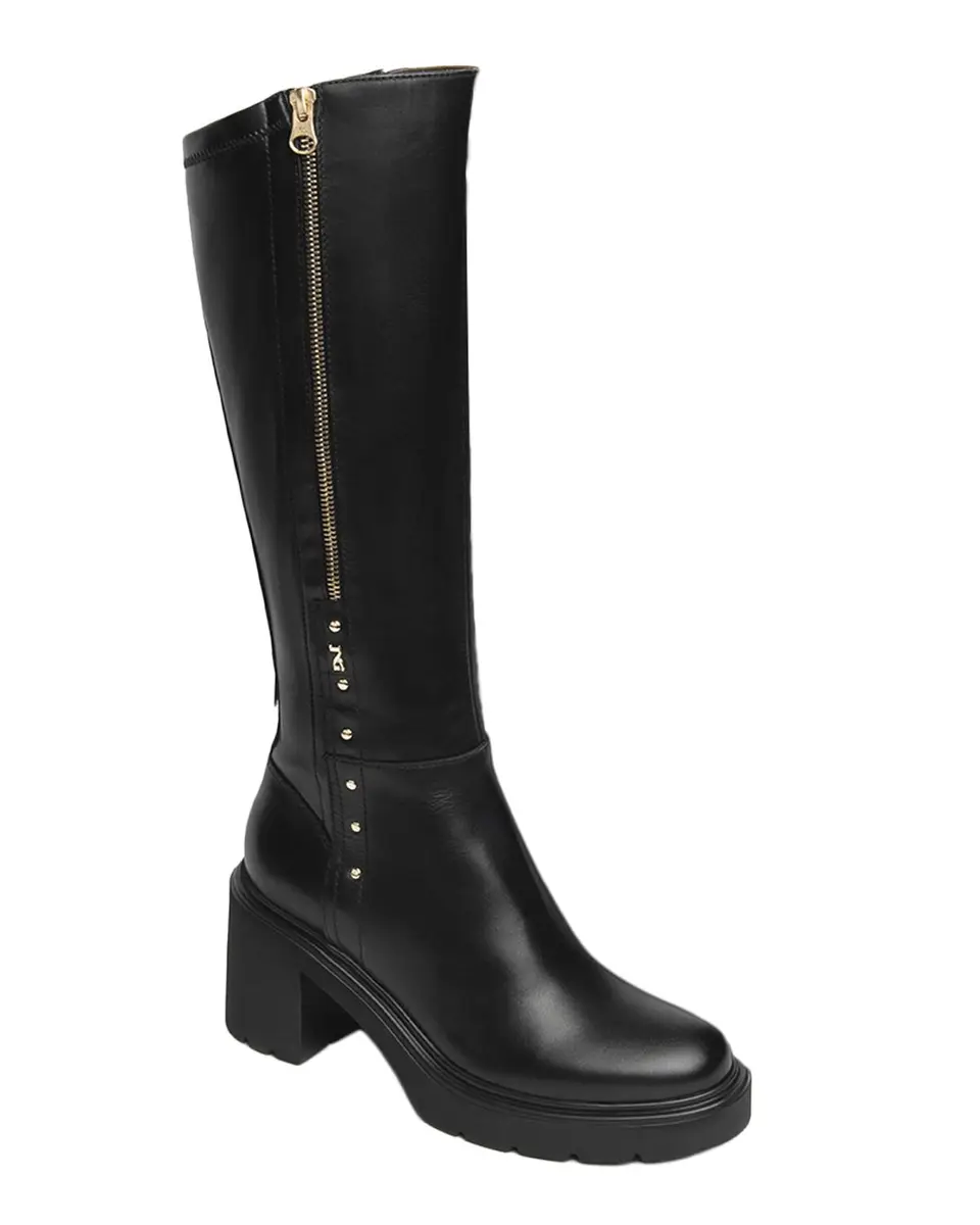 NeroGiardini 85mm Studded Leather Knee-High Boots | Thumbnail 4 NeroGiardini 85mm Studded Leather Knee-High Boots | Thumbnail 4
