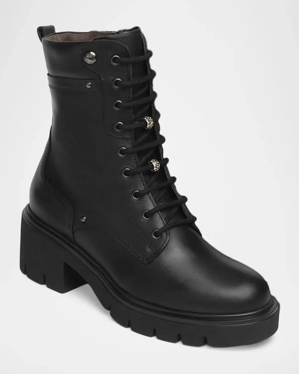 NeroGiardini 60mm Leather Combat Boots | Thumbnail 2