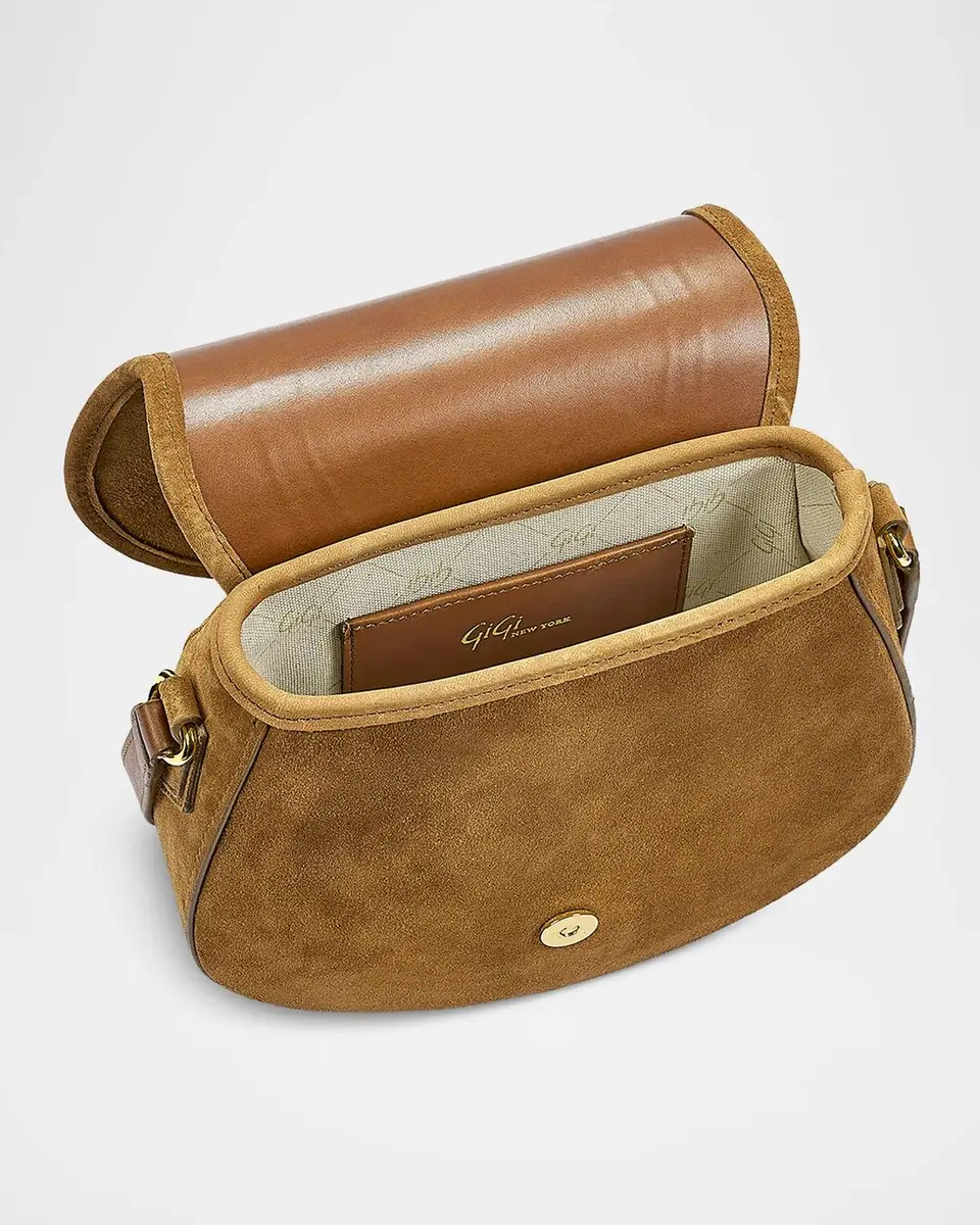 GiGi New York Jenni Suede Saddle Bag | Thumbnail 3