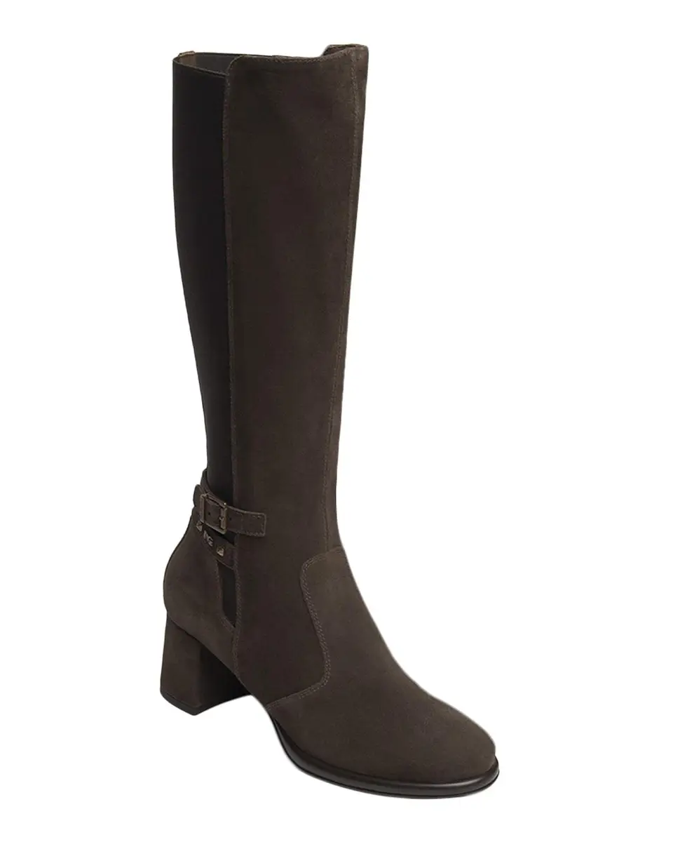 NeroGiardini 60mm Buckle Strap Suede Knee-High Boots | Thumbnail 4